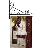 Welcome Wines - Wine Happy Hour & Drinks Vertical Impressions Decorative Flags HG117053 Made In USA