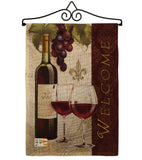 Welcome Wines - Wine Happy Hour & Drinks Vertical Impressions Decorative Flags HG117053 Made In USA