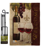 Welcome Wines - Wine Happy Hour & Drinks Vertical Impressions Decorative Flags HG117053 Made In USA