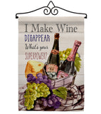 Wine Superpower - Wine Happy Hour & Drinks Vertical Impressions Decorative Flags HG117063 Made In USA