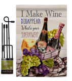 Wine Superpower - Wine Happy Hour & Drinks Vertical Impressions Decorative Flags HG117063 Made In USA