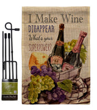 Wine Superpower - Wine Happy Hour & Drinks Vertical Impressions Decorative Flags HG117063 Made In USA