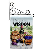 Wine in Wisdom - Wine Happy Hour & Drinks Vertical Impressions Decorative Flags HG117064 Made In USA