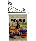 Wine in Wisdom - Wine Happy Hour & Drinks Vertical Impressions Decorative Flags HG117064 Made In USA