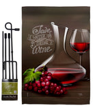 Wine Time - Wine Happy Hour & Drinks Vertical Impressions Decorative Flags HG117073 Made In USA