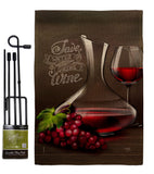 Wine Time - Wine Happy Hour & Drinks Vertical Impressions Decorative Flags HG117073 Made In USA