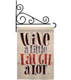 Wine Laugh - Wine Happy Hour & Drinks Vertical Impressions Decorative Flags HG117083 Made In USA