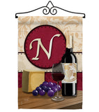 Wine N Initial - Wine Happy Hour & Drinks Vertical Impressions Decorative Flags HG130222 Made In USA