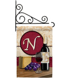 Wine N Initial - Wine Happy Hour & Drinks Vertical Impressions Decorative Flags HG130222 Made In USA