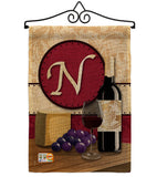 Wine N Initial - Wine Happy Hour & Drinks Vertical Impressions Decorative Flags HG130222 Made In USA