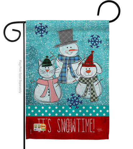 It's Snowtime - Winter Wonderland Winter Vertical Impressions Decorative Flags HG114110 Made In USA