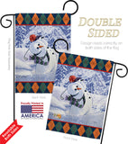 Snowman Golf - Winter Wonderland Winter Vertical Impressions Decorative Flags HG114119 Made In USA