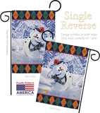 Snowman Golf - Winter Wonderland Winter Vertical Impressions Decorative Flags HG114119 Made In USA