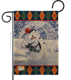 Snowman Golf - Winter Wonderland Winter Vertical Impressions Decorative Flags HG114119 Made In USA