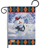 Snowman Golf - Winter Wonderland Winter Vertical Impressions Decorative Flags HG114119 Made In USA