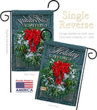 Holiday Greeting Wreath - Winter Wonderland Winter Vertical Impressions Decorative Flags HG114138 Made In USA