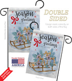 Season Greetings - Winter Wonderland Winter Vertical Impressions Decorative Flags HG114231 Made In USA