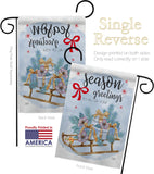 Season Greetings - Winter Wonderland Winter Vertical Impressions Decorative Flags HG114231 Made In USA