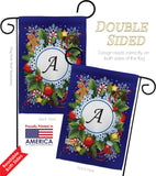 Winter A Initial - Winter Wonderland Winter Vertical Impressions Decorative Flags HG130079 Made In USA