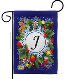 Winter J Initial - Winter Wonderland Winter Vertical Impressions Decorative Flags HG130088 Made In USA