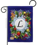 Winter L Initial - Winter Wonderland Winter Vertical Impressions Decorative Flags HG130090 Made In USA