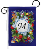 Winter M Initial - Winter Wonderland Winter Vertical Impressions Decorative Flags HG130091 Made In USA