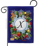 Winter X Initial - Winter Wonderland Winter Vertical Impressions Decorative Flags HG130102 Made In USA