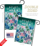 Winter Hello - Winter Wonderland Winter Vertical Impressions Decorative Flags HG130290 Made In USA