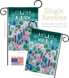 Winter Hello - Winter Wonderland Winter Vertical Impressions Decorative Flags HG130290 Made In USA