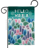 Winter Hello - Winter Wonderland Winter Vertical Impressions Decorative Flags HG130290 Made In USA