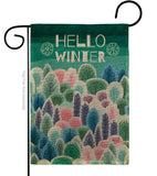 Winter Hello - Winter Wonderland Winter Vertical Impressions Decorative Flags HG130290 Made In USA