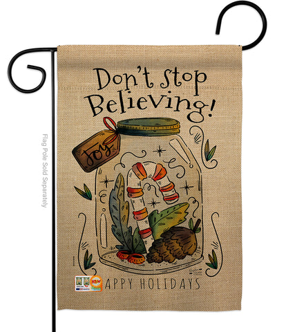 Don’t Stop Believing - Winter Wonderland Winter Vertical Impressions Decorative Flags HG137098 Made In USA