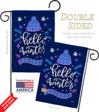 Hello Winter - Winter Wonderland Winter Vertical Impressions Decorative Flags HG137258 Made In USA