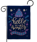 Hello Winter - Winter Wonderland Winter Vertical Impressions Decorative Flags HG137258 Made In USA