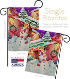Frosted Snowman - Winter Wonderland Winter Vertical Impressions Decorative Flags HG192292 Made In USA