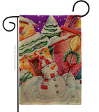 Frosted Snowman - Winter Wonderland Winter Vertical Impressions Decorative Flags HG192292 Made In USA