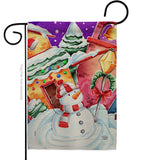 Frosted Snowman - Winter Wonderland Winter Vertical Impressions Decorative Flags HG192292 Made In USA