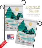 Winter Wishes - Winter Wonderland Winter Vertical Impressions Decorative Flags HG192681 Made In USA