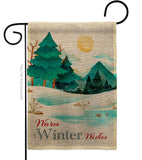 Winter Wishes - Winter Wonderland Winter Vertical Impressions Decorative Flags HG192681 Made In USA