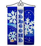 Welcome Winter - Winter Wonderland Winter Vertical Impressions Decorative Flags HG114074 Made In USA