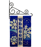 Welcome Winter - Winter Wonderland Winter Vertical Impressions Decorative Flags HG114074 Made In USA