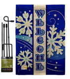 Welcome Winter - Winter Wonderland Winter Vertical Impressions Decorative Flags HG114074 Made In USA