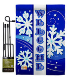 Welcome Winter - Winter Wonderland Winter Vertical Impressions Decorative Flags HG114074 Made In USA