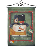 Winter Friends - Winter Wonderland Winter Vertical Impressions Decorative Flags HG114092 Made In USA