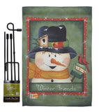 Winter Friends - Winter Wonderland Winter Vertical Impressions Decorative Flags HG114092 Made In USA