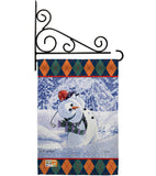 Snowman Golf - Winter Wonderland Winter Vertical Impressions Decorative Flags HG114119 Made In USA