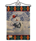 Snowman Golf - Winter Wonderland Winter Vertical Impressions Decorative Flags HG114119 Made In USA