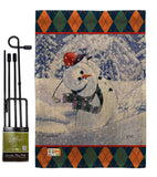 Snowman Golf - Winter Wonderland Winter Vertical Impressions Decorative Flags HG114119 Made In USA