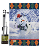 Snowman Golf - Winter Wonderland Winter Vertical Impressions Decorative Flags HG114119 Made In USA