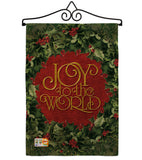 Joy To The World Wreath - Winter Wonderland Winter Vertical Impressions Decorative Flags HG114136 Made In USA